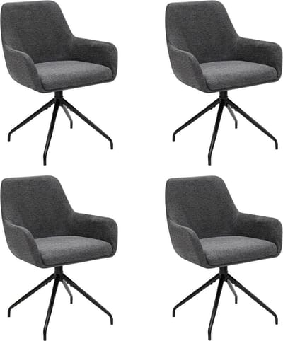 Set van 4 Kick draaistoel Miko - donkergrijs