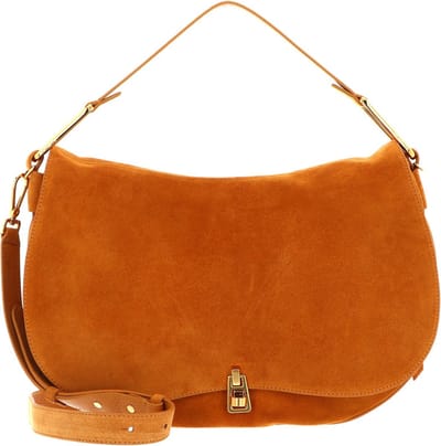 COCCINELLE Leren Handtas Schoudertas Magie Suede Handbag Resina Terracotta