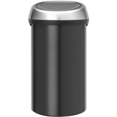 Brabantia Touch Bin Prullenbak - 60 liter - Matt Black/Matt Steel Fingerprint Proof deksel