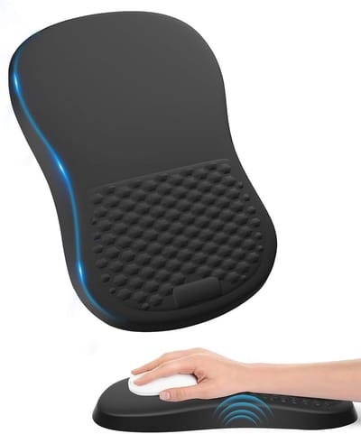 Ergonomische Muismat met Polssteun - Traagschuim Massage Noppen, Antislip Basis voor Gaming & Kantoor