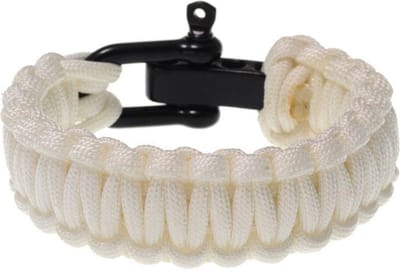 Behave - paracord armband met slot - witte outdoor stijl - unisex