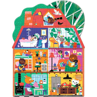DJECO jumbo puzzel Huis van de vriendjes 3 jr+ / 36 stks