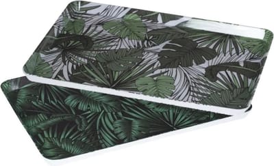 Dienbladen/serveerbladen rechthoekig Jungle 30 x 22 cm - Serveerbladen, dienbladen & keukenbenodigdheden