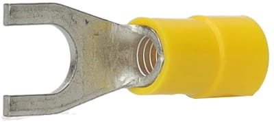 Klauke vorkkabelschoen geïsoleerd 4-6mm² vork 6,5mm vertind geel - per 100 stuks (650C6)