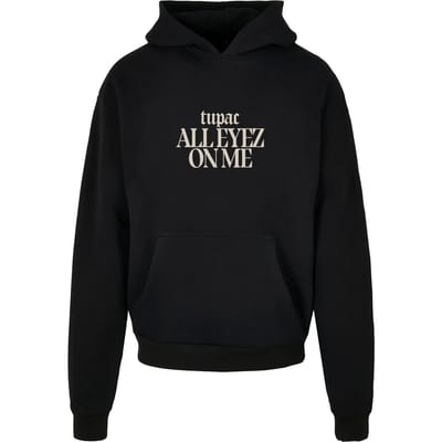 Mister Tee Tupac - All Eyez on me Tracklist Ultra Heavy Oversize Hoodie/trui - XS - Zwart