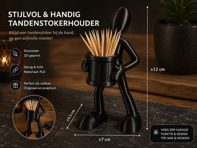 FUFU Cocktailprikkerhouder & Tandenstokerhouder – Originele Tafeldecoratie voor Feesten en Borrels – Moderne Design Accessoire – PLA Houder voor Cocktailprikkers en Tandenstokers