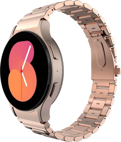 Cazy horlogebandje geschikt voor Samsung Galaxy Watch Bandje (PrimeSteel) - Smartwatchbandjes (+Horloge inkortset) - Universeel bandje geschikt voor Samsung Galaxy Watch 7 / Watch 6 / Watch 5 / Watch 4 / Watch FE - Rose Goud