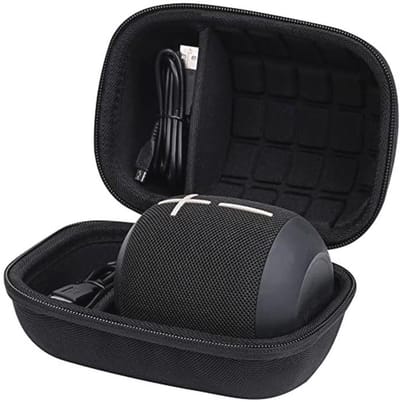 Draagbare Beschermhoes voor Draadloze Bluetooth Speakers - Waterdicht en Schokbestendig (Zwart)