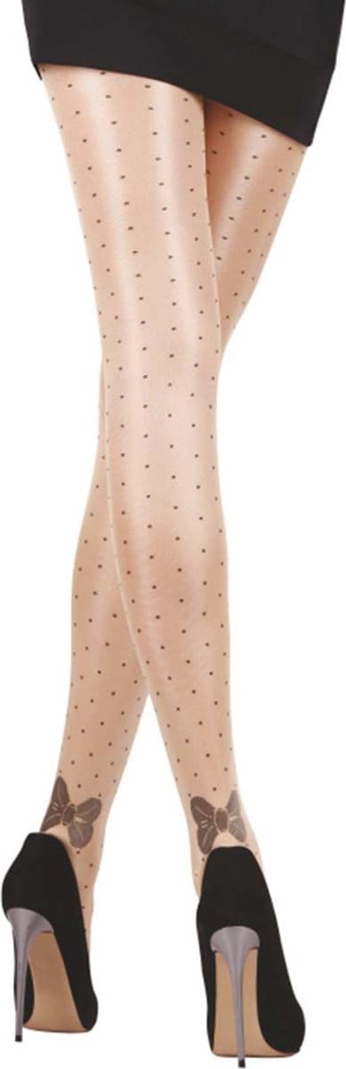 Daymod Norma Chique Panty Polkadots - Luxe Fantasie panty 20 Denier - NATURAL - Maat S