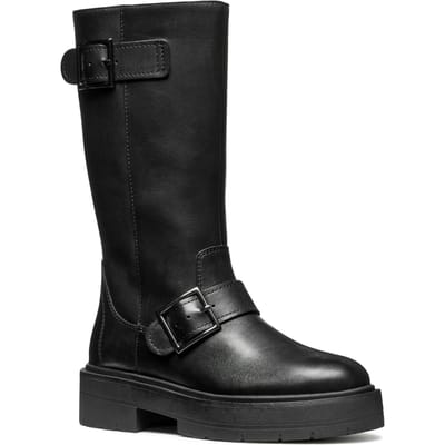 Geox D Spherica EC7 Leren Dames Zwarte Laarzen