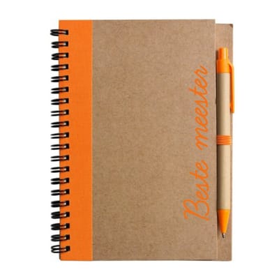 Notitieboekje Beste Meester Oranje – Cadeau voor de Meester – Afscheid Schooljaar – Meestercadeau met Pen – Bedankje voor de Meester