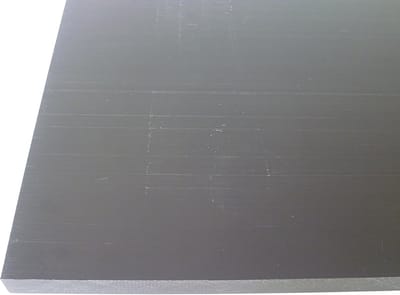 Zwarte PVC Plaat - Hard Kunststof - Op Maat Gemaakt - Weerbestendig Slagvast - 25x60 cm - Zwart
