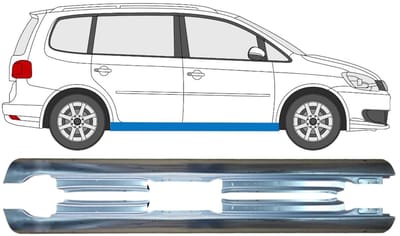 Volledige dorpel voor Volkswagen Touran 2010-2015 / Links + Rechts / Set