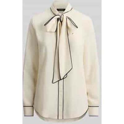 regular fit strikblouse met contrasterende stiksels