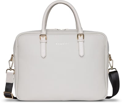 bugatti business tas laptoptas met laptopvak Ella Business Bag Beige Saffiano