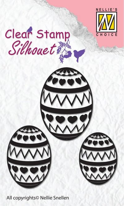 Nellie's Choice Clearstamp Easter eggs - Stempel 3x paasei - Pasen