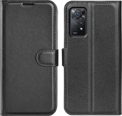Coverup Hoesje - Geschikt voor Xiaomi Redmi Note 11 Pro 5G Hoesje - Coverup Book Case - Zwart