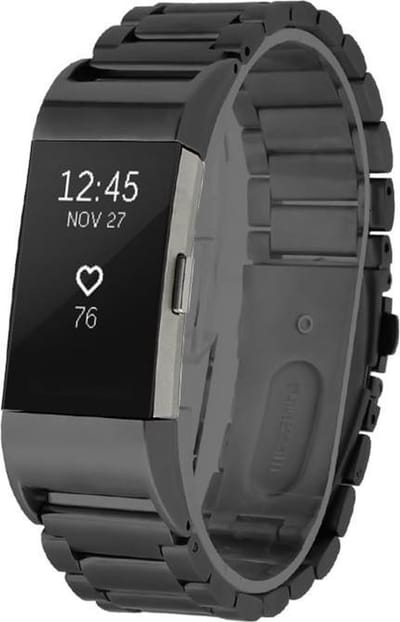 watchbands-shop.nl RVS bandje - Fitbit Charge 2 - Zwart
