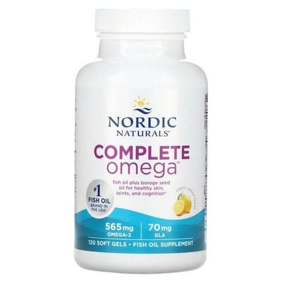 Nordic Naturals- Oméga Complet, Citron, 1000 mg, 120 Gélules Molles