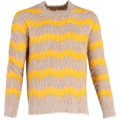 Acne Studios Kristoffer trui met ronde hals in beige acryl