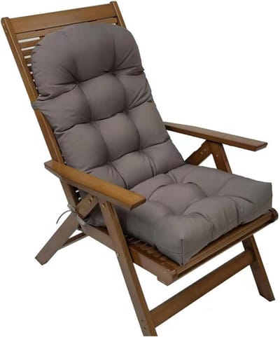 Tuinkussen Set - Stoelkussens Buiten - Buiten Zitten - Waterafstotend Materiaal - 110 x 50 cm - Donkergrijs