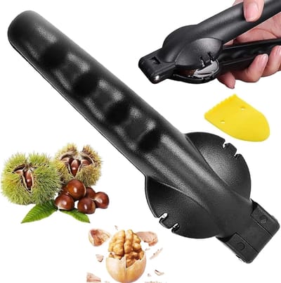 RVS Kastanjecutter en Notenopener - Ideaal voor Kastanjes, Walnoten en Noten - Handig en Duurzaam Keukenaccessoire