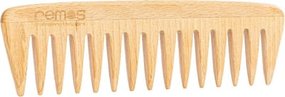 Haarkam Beukenhout - Grove Tanden Kam - Ontknopen Haar - Natuurproduct Zonder Lak - 18 cm - Houtkleur