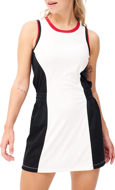 Robey Tennis Grand Slam Dress Dames - Wit / Zwart | Maat: L