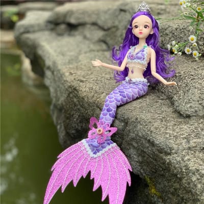 Diamant staart zeemeermin pop vlinder vleugels, prinsessenpop, verjaardagscadeau voor meisje. 13 bjd meisjespop speelgoed