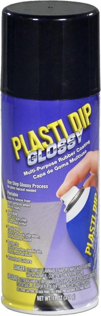 Plasti Dip® Zwart Glans Spray – 325 ml – Glanzende Afneembare Rubbercoating – Krasbestendig & Waterafstotend – Voor Auto, Motor & DIY