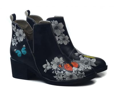 Goby Butterfly Garden Chelsea Boots Dames – Vegan Leer – Maat 36