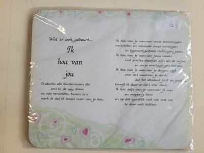 Muismat met prachtige tekst - Mousepad