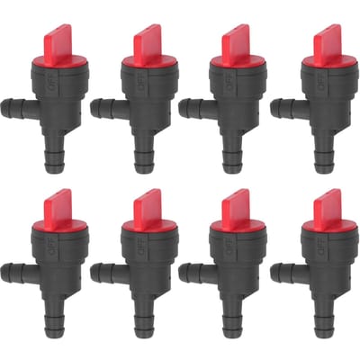 8 stuks 1/4in Brandstofafsluitklep 90 graden Afsluitklep Rechte Gaskraan voor Stens voor Oregon voor