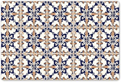 Placemats 45x30 cm - Placemat kunststof - 1 stuk - Klassiek - Patroon - Kleurrijk - Borden onderleggers - Decoratie voor op tafel - Keuken tafeldecoratie accessoires - Vinyl onderlegger - Tafelversiering