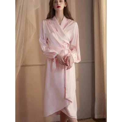 Echte Zijde Bruiloftsfeest Zuster Team Bruid Badjas met Gouden Letters Kimono Zijden Pyjama's Bruidsmeisje Badjas Moeder Douche Nachtkleding L beige
