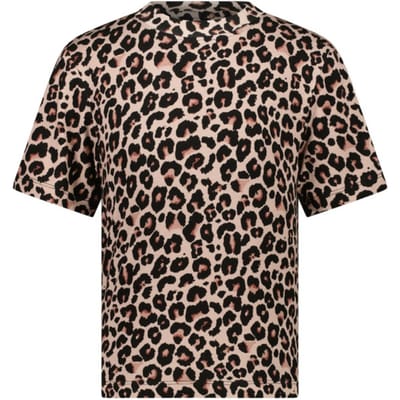 Cars Jeans Girls Lyric Ts Leopard Brown Size: 12 | T-shirts Outlet | Unisex | Bruin