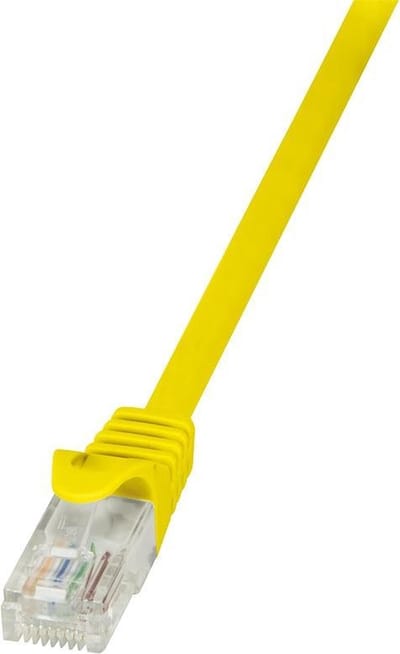 LogiLink CP1067U RJ45 Netwerkkabel, patchkabel CAT 5e U/UTP 3.00 m Geel Snagless 1 stuk(s)