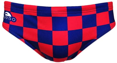 Turbo Squares Zwemslip Rood,Blauw XL Man