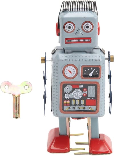 Retro Klokwerk Looprobot Speelgoed - Vintage Tin Robot voor Fotoprops, Decoratie en Verjaardagscadeaus