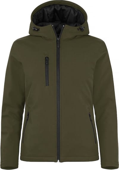 Clique Padded Hoody Softshell 020952 - Mistgroen - XS