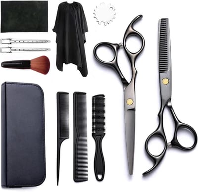 Kappersschaar Set - Schaar Pak Knippen - Haar Stylen - Roestvrij Staal - 1.0 Aantal - Zilver