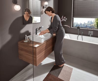 Hansgrohe Vivenis - Inbouwkraan voor 2 apparaten, geborsteld zwart chroom 75415340