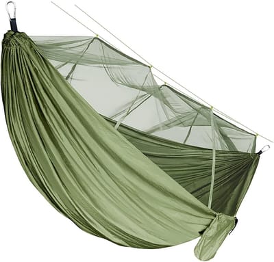 Dubbele Hangmat - Kampeerhangmat Klamboe - Outdoor Ontspanning - TÜV Gecertificeerd - 280 x 185 cm - Nylon Parachute