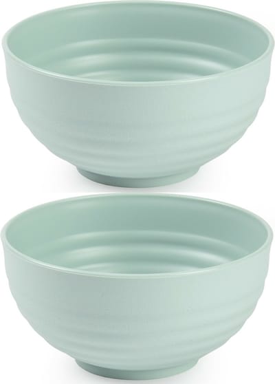 Plasticforte Kommetjes/schaaltjes - 4x - dessert/ontbijt - kunststof - D13 cm - mintgroen