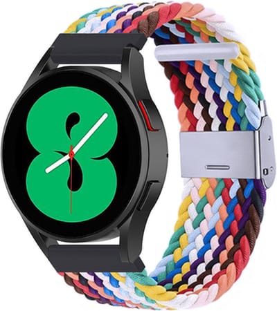 By Qubix - Braided nylon bandje - Multicolor - Geschikt voor Xiaomi Mi Watch / Geschikt voor Xiaomi Watch 2 / Geschikt voor Xiaomi Watch S1 / S2 / S3 / S4 (47mm)