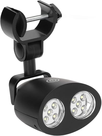 longziming -Barbecue Lamp - Campinglicht - Hittebestendig Met Verstelbare C-Klem En Aanraakschakelaar - 1 - Voor Buiten En Werkschap Zwart