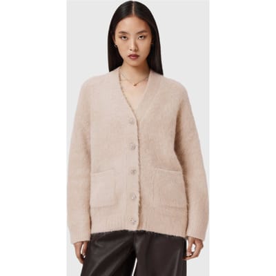 AllSaints Rubi Emb Cardi Pearl White Taglia: XS | Giacche Outlet | Donna | Bianco