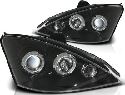 Koplampen dual halo rims FORD FOCUS 10 98-10 01 ANGEL EYES ZWART