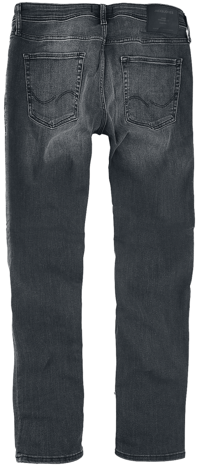 Jack & Jones zwarte heren jeans   Glenn   Stonewash wassing   Slim Fit   5-Pocket zakken   Knoopsluiting   Duurzaam   Low waist Zwart 34/32