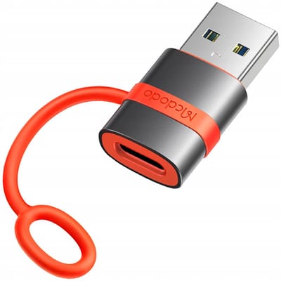 Adapter voor gegevens en opladen USB-C - USB-A McDodo OT-3800, Grijs